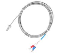 Lazmin112 Capteur de Température Thermocouple de Haute Précision de Type K pour Surface Solide 0-400 ℃, Sonde à Vis M6 en Acier Inoxydable pour Plastiques, Machines, Textiles, Câble de 5 M (#2)