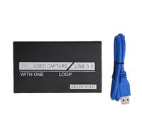 Lazmin112 Carte de Vidéo 4K, Périphérique de USB 3.0 vers USB C avec 5 Ports et Prise 3,5 Mm, avec Sortie Vidéo 1080P en Boucle, pour L'enregistrement en Streaming et Les Jeux