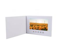 Lazmin112 Carte de Vœux Vidéo LCD, Superbe Lecture 720P pour Anniversaire de Mariage, écran 10", Mémoire 128 Mo