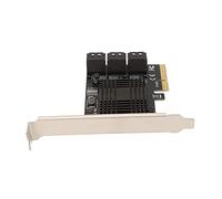 Lazmin112 Carte D'extension PCI E vers SATA 3.0, Interface 6.0Gbps 6 SATA3.0 4X 8X 16X, Adaptateur PCI E vers SATA 3.0, pour Win XP/11/10/8/7/Vista/2003/2008, pour Linux OS X