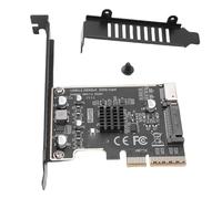 Lazmin112 Carte d'extension PCIe, PCle vers USB 3 Type E Avant, 20 Gbps, Adaptateur Serial ATA 15 Broches, Compatible avec PCIE X4 X8 X16, avec Support à Profil Bas