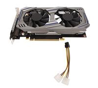 Lazmin112 Carte Graphique de Jeu, Carte Vidéo PC 550Ti GDDR5 6 Go 128 BIT, Mémoire 3400 MHz 800 MHz Core, Double Ventilateur, Interface PCI E 2.0 HDMI VGA DVI, pour Les Jeux de Bureau