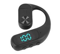 Lazmin112 Casque Audio Ouvert, Écouteurs avec Contour d'oreille, Micro Léger à Réduction De Bruit, Rotation à 180°, Casque sans Fil à Faible Latence, pour Sport Et Travail (Noir)