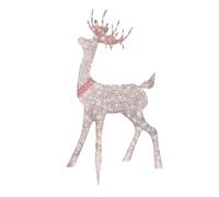 Lazmin112 Cerf à Paillettes Lumineux, Installation Simple pour Une Décoration Festive Toute L'année, Lumières LED économes en énergie, Adaptées aux Jardins et aux Entrées