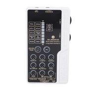 Lazmin112 Changeur de Voix Portable, Carte Son Bluetooth avec 8 Effets Sonores, Réglage de tonalité à 10 Niveaux, Changeur de Voix, Mélangeur, pour Streaming en Direct, Chant, Jeu, PC,