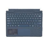 Lazmin112 Clavier Bluetooth avec pavé Tactile, Clavier Portable sans Fil rétroéclairé RVB, Gestes Multi-Touch, Cuir comme Matériau ABS PU, avec Grand pavé Tactile Précis (Blue)