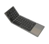 Lazmin112 Clavier Bluetooth Pliable, Clavier Portable sans Fil avec pavé Tactile, Clavier Pliable de Poche Ultra Fin Rechargeable, pour Ordinateur Portable, Tablette, Téléphone Win iOS OS X