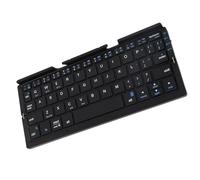 Lazmin112 Clavier Bluetooth Pliable, Clavier sans Fil Portable avec Support, Mini Clavier de Voyage Rechargeable, 3 Appareils Pris en Charge, pour Tablette iOS Android Windows Phone (Gris