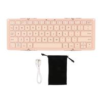 Lazmin112 Clavier Bluetooth Pliable, Clavier sans Fil Portable Pliable, Clavier de Voyage Rechargeable, Prend en Charge 3 Appareils, pour Android Windows iOS Tablette Smartphone Ordinateur