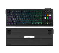 Lazmin112 Clavier Gaming Filaire USB, Rétroéclairé RGB, 78 Touches, 6 Touches Programmables, Commutateur Rouge Hot Swap, 10 Modes d'Éclairage, Type C vers USB A, Clavier Mécanique (Black)