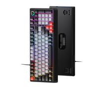 Lazmin112 Clavier Mécanique T-Wolf T50 RGB, 98 Touches, Interrupteurs Bleus Remplaçables à Chaud, Rétroéclairage Dynamique et Molette de Sélection, Conception Ergonomique pour Le Jeu et la (Noir
