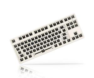 Lazmin112 Clavier personnalisé, RVB modulaire échangeable à Chaud 2broches Montage DIY Clavier mécanique, Disposition TKL 80% Compact 87 Touches Clavier mécanique pour Bricolage