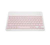 Lazmin112 Clavier Portable BT 10 Pouces, Clavier sans Fil Ultra Fin et Léger, Clavier étanche à la Poussière avec Plus de Boutons, Connexion Stable avec Tablette, Ordinateur Portable (Rose)