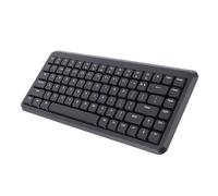 Lazmin112 Clavier sans Fil 2,4 Ghz, 75% Compact, 84 Touches, Veille Automatique, Économie d'Énergie, Réduction Bruit, 12 Touches Raccourci Multimédia, Commutateur Silencieux Ciseaux (Black)