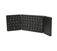 Lazmin112 Clavier sans Fil Pliable avec pavé Tactile, 64 Touches, Clavier d'Ornideur à Fermeture Magnétique Portable, Format de Poche Léger, Charge de Type C, pour iOS Gagne (Black)