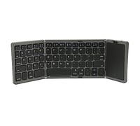 Lazmin112 Clavier sans Fil Pliable avec pavé Tactile, 64 Touches, Clavier d'Ornideur à Fermeture Magnétique Portable, Format de Poche Léger, Charge de Type C, pour iOS Gagne (Grey)