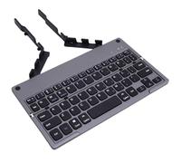 Lazmin112 Clavier sans Fil Pliable avec Support de Téléphone, 60 Touches, 45H D'utilisation, Clavier sans Fil Léger Portable et Rechargeable pour Téléphone, Tablette, Ordinateur (Noir Gris)