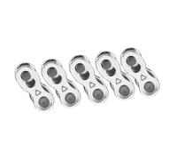 Lazmin112 Connecteur de Chaine de Vélo 5 Paires de Connexion de Joint de Lien de Liaison Rapide pour Velo Robuste pour 8/7/6 Viesseses, 9 Vitreses, 10 Vitresses, Blanc (Pas de Vitesse Standard-8 (6