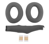 Lazmin112 Coussinets d'oreille en Silicone, Couvre-Bandeau Doux pour la Peau et Coussinets d'oreille de Remplacement avec Adhésif Double Face, pour Casque QC45 QC35 QC25 QC15 (Gray)