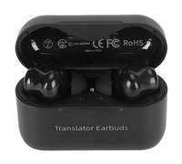 Lazmin112 ÉcoTeurs De Traduction De Langue, Dispositif De Traduction Vocale Intelligent en Temps RÉEL sans Fil, Prix en Charge De 127 Langues, Muque, Appels, avec étUi De (Black)