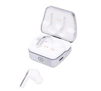 Lazmin112 Écouteurs de Jeu sans Fil, Bluetooth 5.3 2,4 GHz, Faible Latence de 20 Ms, avec Micro ENC et Pilote Dynamique de 10 Mm, pour Console de Jeu, PC, Tablette, Ordinateur Portable, (White)