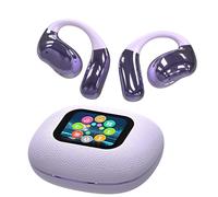 Lazmin112 Écouteurs de Traduction AI, Bluetooth 5.4 en Temps Réel, 140 Langues, Casque de Traduction avec Deux Microphones HD, Réduction du Bruit, pour Les Voyages, Les Réunions d'affaires, (Purple)