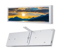 Lazmin112 Écran Secondaire du Boîtier D'ordinateur de 9,2 Pouces, écran Latéral du Boîtier du PC, Affichage du Moniteur de Température du Processeur avec Thèmes Personnalisables, Mesures de (White)