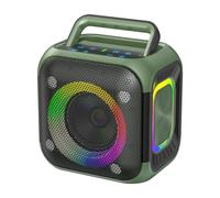 Lazmin112 Enceinte Bluetooth Portable, 30 W, sans Fil, avec Lumières RGB et Basses Puissantes, Batterie 6000 MAh Offrant 24 H D'autonomie, Connexion Rapide Bluetooth 5.4, Idéale pour Les (Green)