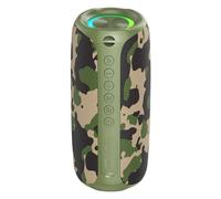Lazmin112 Enceinte Bluetooth Portable, 52 Mm Large Bande, avec Lumières RGB, Son Surround 360°, Deux Haut-Parleurs, Son HiFi, Batterie Rechargeable 3600 Mah, Légère Et Portable (Camouflage)