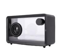 Lazmin112 Enceinte Bluetooth Portable, Éclairage RGB Dynamique, Son Stéréo, Enceinte sans Fil Transparente, 6 Heures d'Autonomie, Entrée Auxiliaire Filaire, Appels Mains Libres