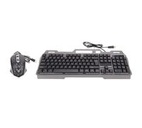 Lazmin112 Ensemble Clavier et Souris de Jeu, 104 Touches Filaires USB Clavier et Souris, Rétroéclairage RVB Coloré, Conception de Fente pour Carte de Téléphone Portable, pour Windows 7 8 10
