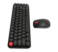 Lazmin112 Ensemble Clavier et Souris sans Fil Rétro Mignon, 68 Touches, Souris Silencieuse, économie D'énergie, Connexion sans Fil 2,4 G, Design Dot Keycap, Combinaisons de Touches de