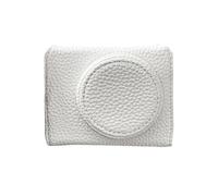 Lazmin112 Étui à Caméra en Cuir Vintage, Sac de Caméra en Cuir Complet Portable avec Bandoulière pour Boîtier pour la Caméra Zv1F / Zv1m2 (White)