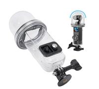 Lazmin112 Étui de Plongée, Boîtier de Protection étanche jusqu'à 45 M pour Caméra 3 avec Conception en Dôme et Double Adaptateur, adapté à la Plongée en Apnée et à la Natation