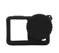 Lazmin112 Étui de Protection en Silicone, adapté à la Caméra Action 6, Couverture en Peau Douce avec Capuchon D'objectif et Lanière, Protection Lavable Anti-Rayures Antichoc pour (Black)