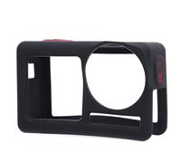 Lazmin112 Étui de Protection en Silicone pour Action 5 Pro, Housse Douce pour la Peau avec Capuchon D'objectif et Dragonne, Accessoires D'appareil Photo Anti-Rayures et Antichoc (Black)