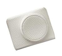 Lazmin112 Étui de Protection pour Appareil Photo, Sac pour Appareil Photo de Style Rétro en Cuir Synthétique avec Poignée et Trou de Filetage pour Trépied pour G7 X Mark II G7 X Mark III (White)