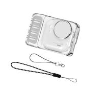 Lazmin112 Étui de Protection pour Caméra en TPU, moulé sur Mesure pour Caméra d'action avec Protection Sécurisée et Absorption des Chocs, avec Capuchon D'objectif et Lanière, pour 360 Go