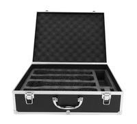 Lazmin112 Étui de Transport pour Microphone sans Fil à Coque Rigide, Boîte de Rangement pour Microphone en Aluminium Résistant aux Chocs pour 4, émetteur, Récepteur, Voyage
