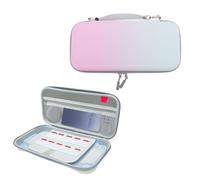 Lazmin112 Étui de Transport pour Version 2 2025, Sac de Rangement de Voyage de Protection à Coque Rigide en EVA avec 10 Poches pour Cartes de Jeu, Compatible avec Manette de Jeu et (Rose Vert)