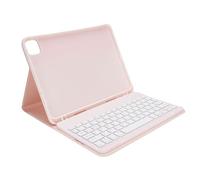 Lazmin112 Étui pour Clavier pour Pro 11 M4 2024, Clavier Bluetooth sans Fil Magnétique Détachable avec Rétroéclairage 7 Couleurs, Angle de Réglable, Porte-Crayon (Pink)