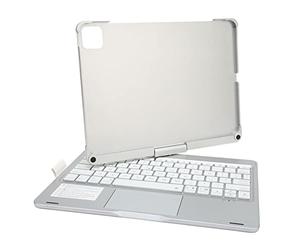 Lazmin112 Étui pour Clavier Touchpad, Rétroéclairé 7 Couleurs, Rotatif à 360 Degrés, étui de Protection Intelligent avec Clavier Tactile avec Support à Clapet, pour Tablette iOS 10,9 Pouces