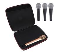 Lazmin112 Étui pour Microphone sans Fil, Résistant aux Chocs, à l'eau, à la Poussière, Sac de Rangement en Polyester pour 4 Micros jusqu'à 23 Cm, avec Poche Supérieure en Filet