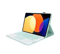 Lazmin112 Étui pour Tablette avec Clavier, Clavier Bluetooth sans Fil Détachable Magnétique avec pavé Tactile, étui de pour Tablette, Fente pour Crayon Intégrée, pour Mi