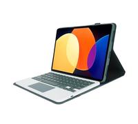 Lazmin112 Étui pour Tablette avec Clavier, Clavier Bluetooth sans Fil Détachable Magnétique avec pavé Tactile, étui de pour Tablette, Fente pour Crayon Intégrée, pour Mi