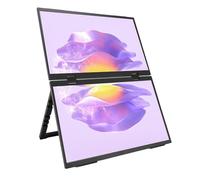 Lazmin112 Extension D'écran D'Ordinateur Portable, 15,6 Pouces 1080P 315° Pliable Double écran IPS LCD Double écran de Surveillance pour Ordinateur Portable Wins 11 10 8.1 8 7, pour RasPi