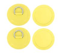 Lazmin112 Formulaire Rond D Pad Ring, D Ring Patch Haute Résistance Glue Installation 4pcs pour Le Stand Up Paddleboard (Yellow)