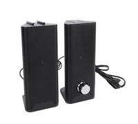 Lazmin112 Haut-parleurs D'Ordinateur 2 en 1 pour Ordinateur de Bureau, Alimentés par USB, avec Prise 3,5 Mm, Son Stéréo 2 X 3 W, Format Compact pour PC, Ordinateur Portable et écran de
