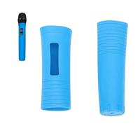 Lazmin112 Housse de Poignée de Microphone en Silicone, Manchon de Protection Antidérapant avec Toucher Chaud pour KTV Home Karaoke Stage Party Meeting Concert (Blue)