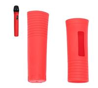 Lazmin112 Housse de Poignée de Microphone en Silicone, Manchon de Protection Antidérapant avec Toucher Chaud pour KTV Home Karaoke Stage Party Meeting Concert (Rouge)